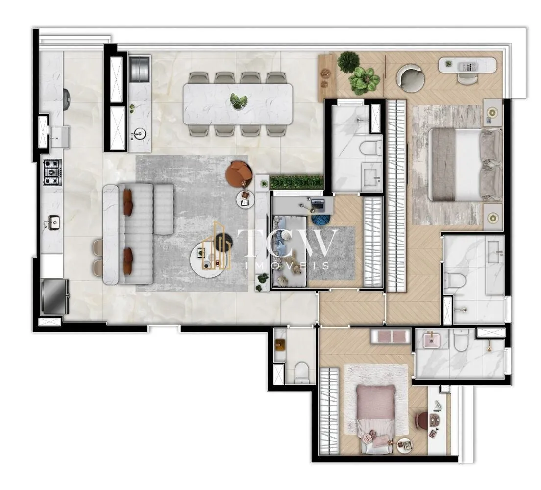 Imagem Apartamento Padrão 3 dorm no Paraíso