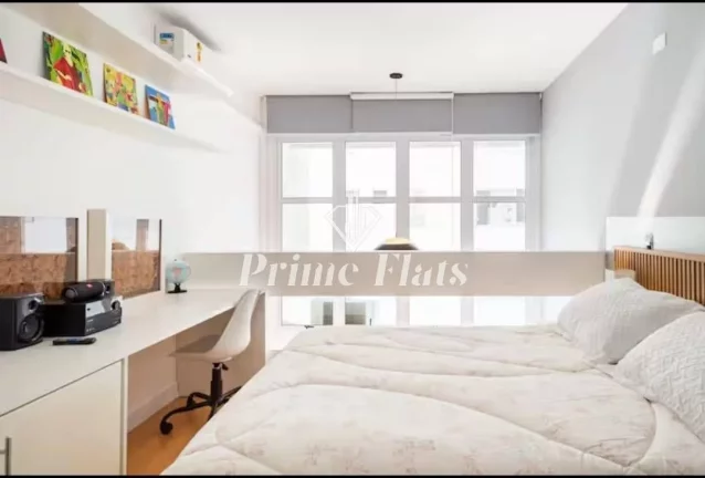 Imagem Flat disponível para locação no Condomínio Edifício Moema Loft, com 45m², 1 dormitório e 1 vaga de garagem