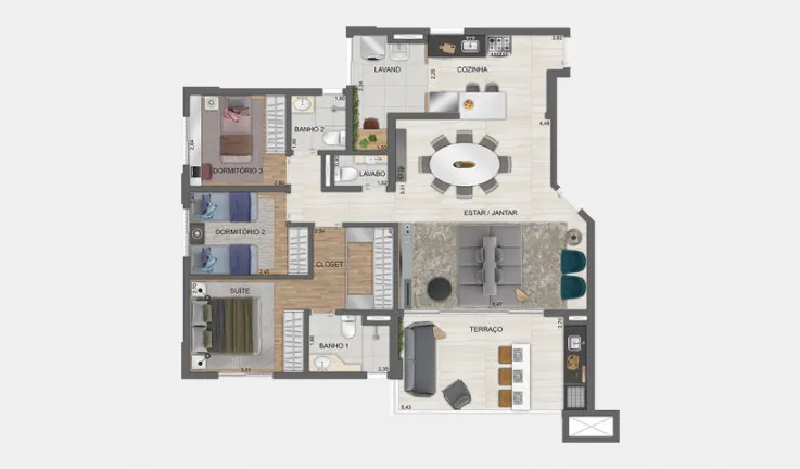 Imagem Apartamento com 4 Quartos à Venda, 132 m² em City América - São Paulo