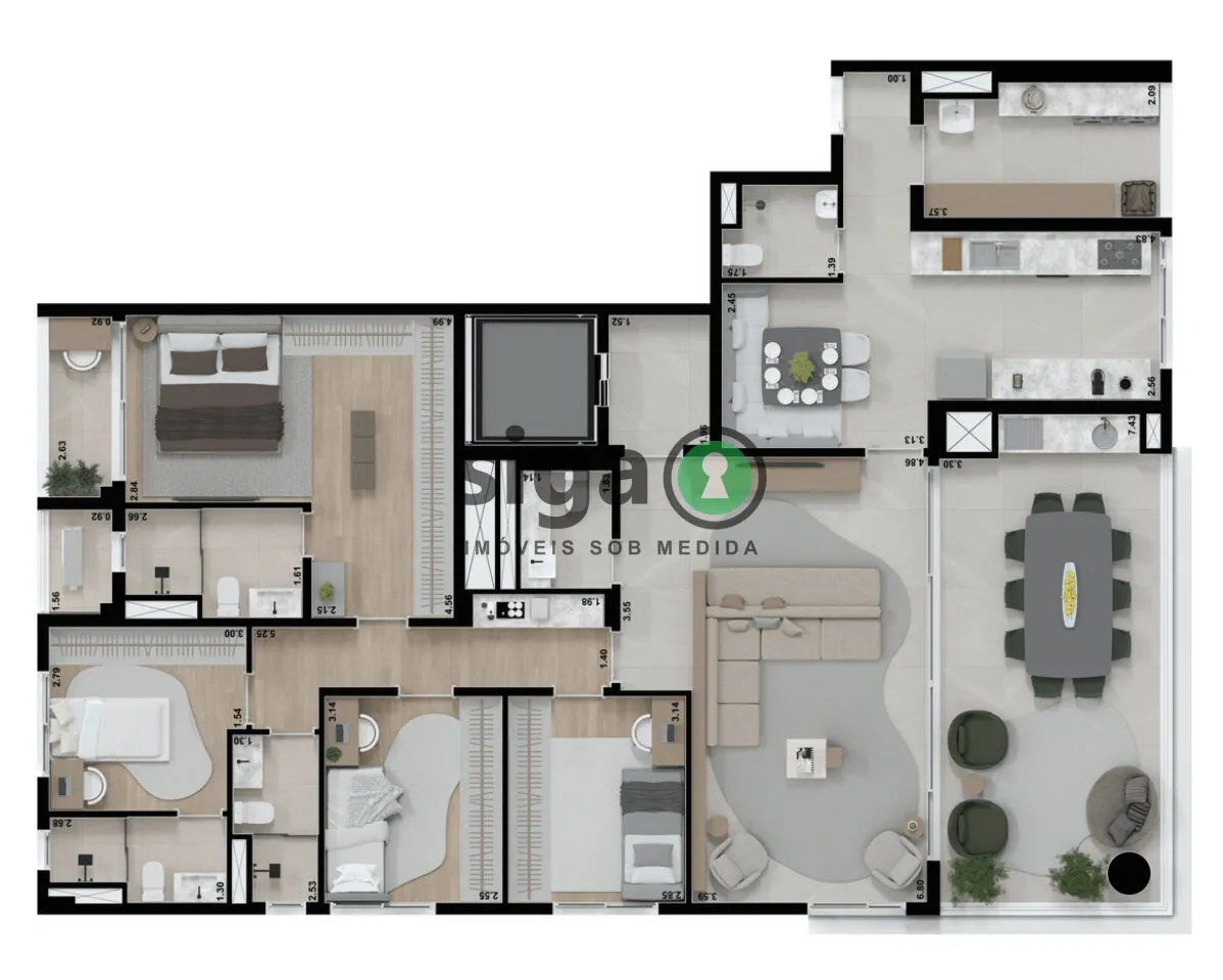 Imagem Apartamento de 178m² no Alto da Lapa com 3 suítes e sofisticação em cada detalhe