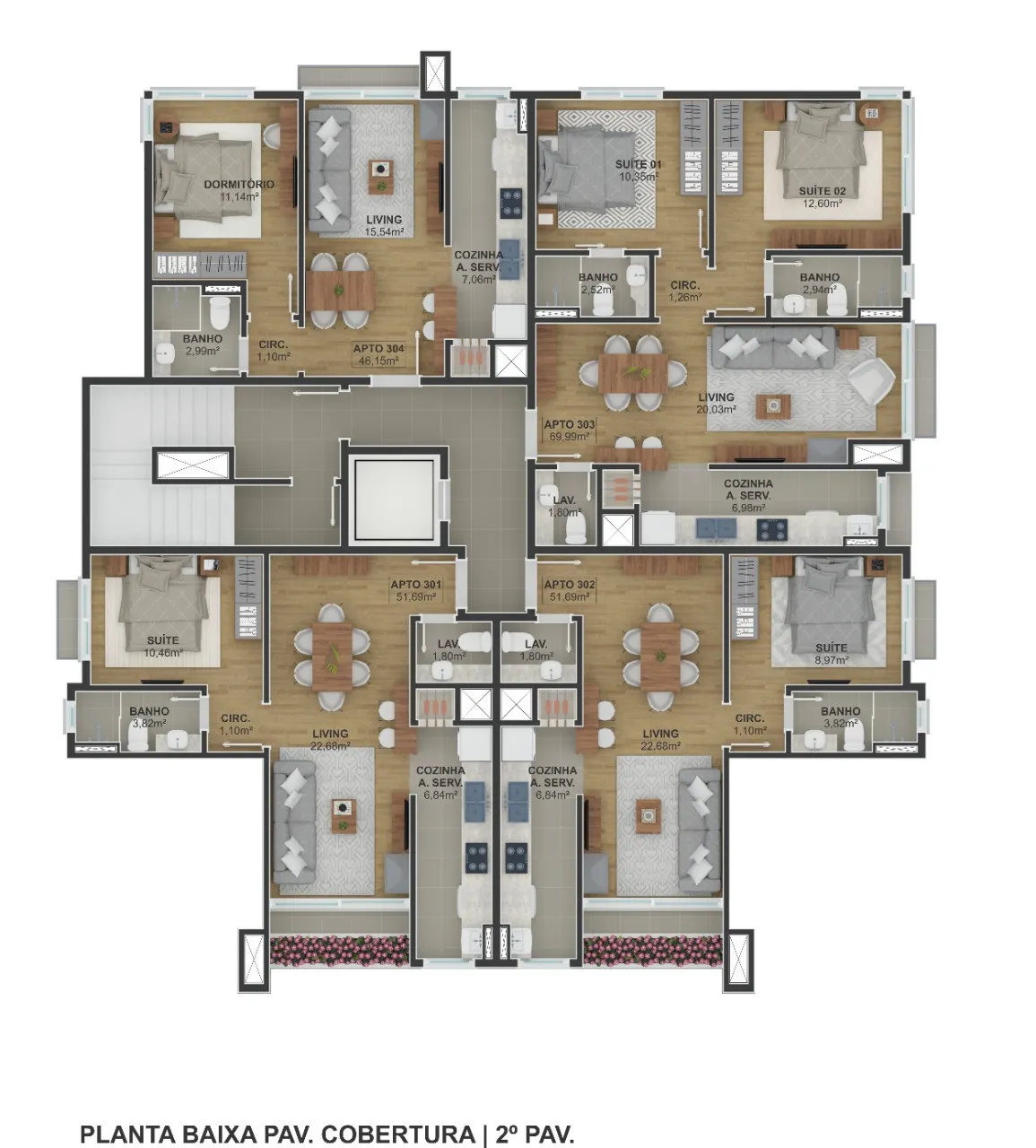Imagem Apartamento à venda em Gramado, Floresta, com 2 quartos, 71.98m2