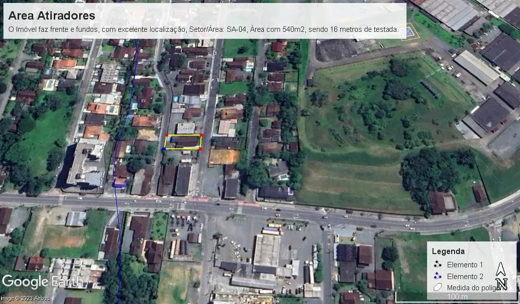 Vendo Terreno, edificado com uma alvenaria bairro Atiradores