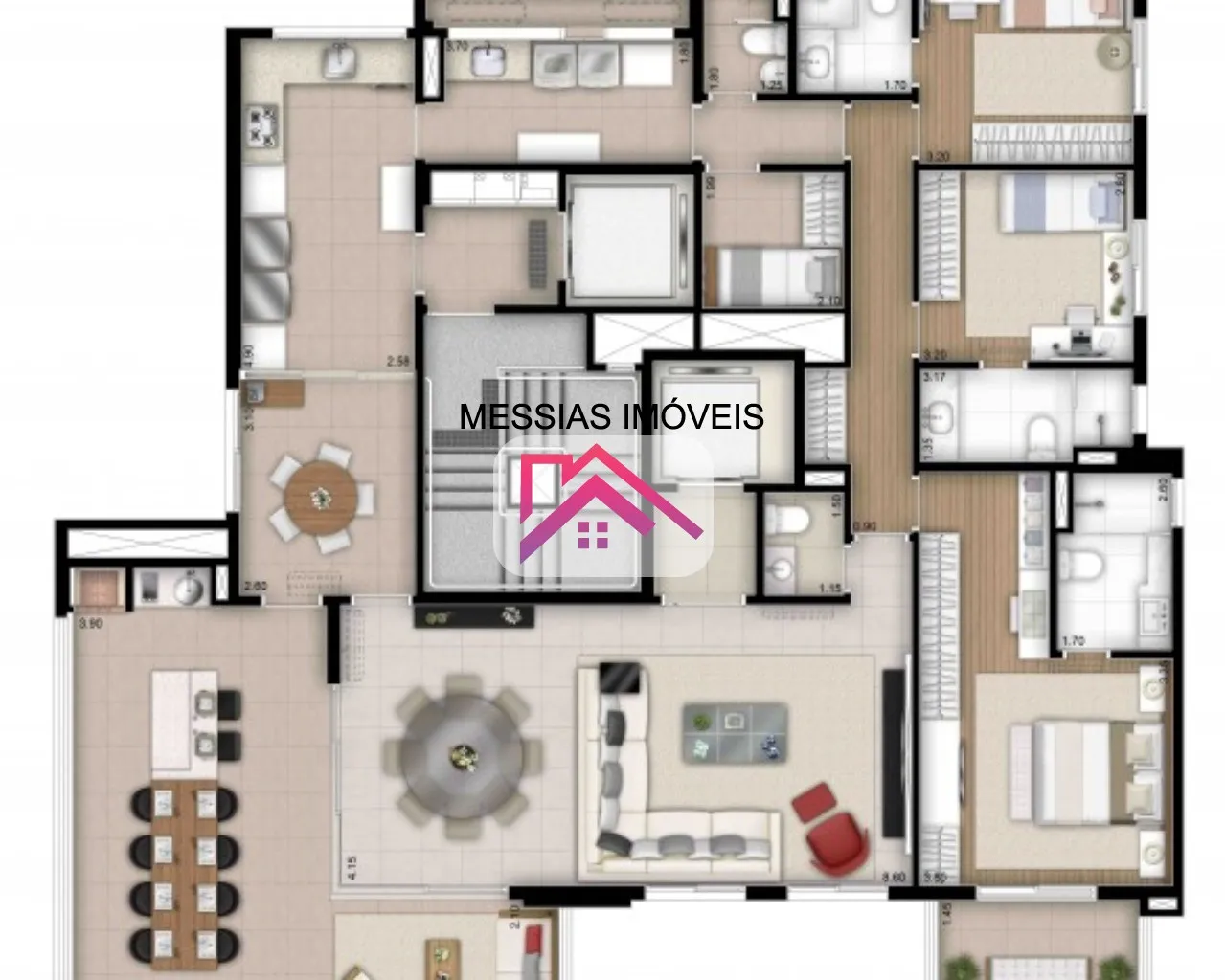 Imagem APARTAMENTOS DE 3 SUITES E 4 VAGAS - SENZO PARAÍSO