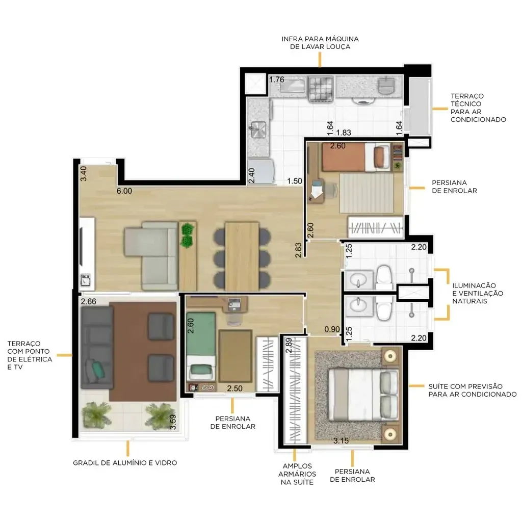 Imagem Apartamento com 3 Quartos à Venda, 78 metros em Vila Monte Alegre - São Paulo