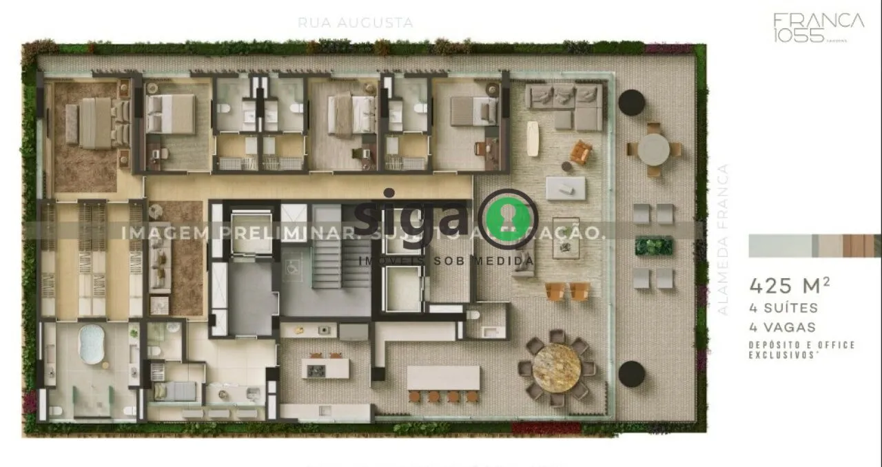 Imagem Apartamento para venda no Jardins 04 suítes, São Paulo - SP