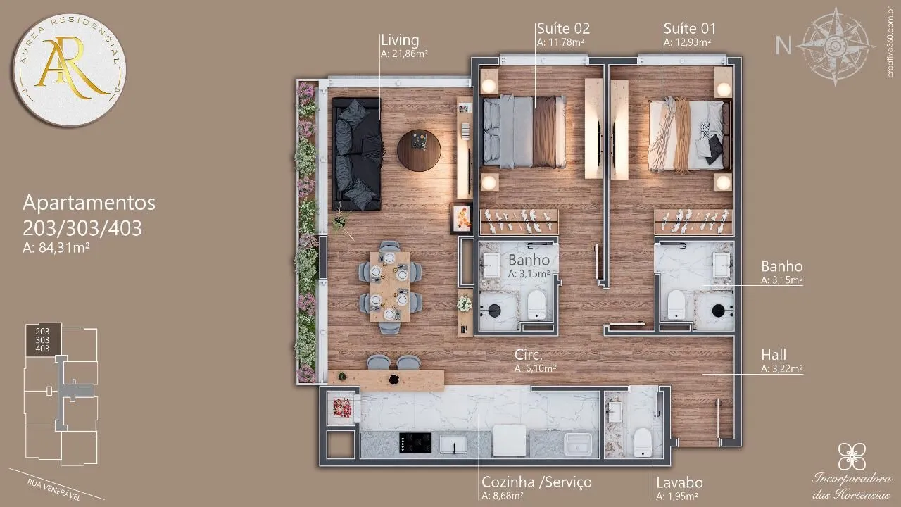 Imagem Apartamento à venda em Gramado, Av. Central, com 1 quarto, 53.88m2