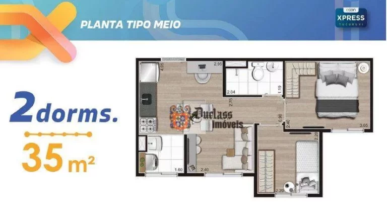 Imagem Apartamento com 2 dormitórios à venda, 35 m² por R$ 263.900,00 - Tucuruvi (Zona Norte) - São Paulo/SP