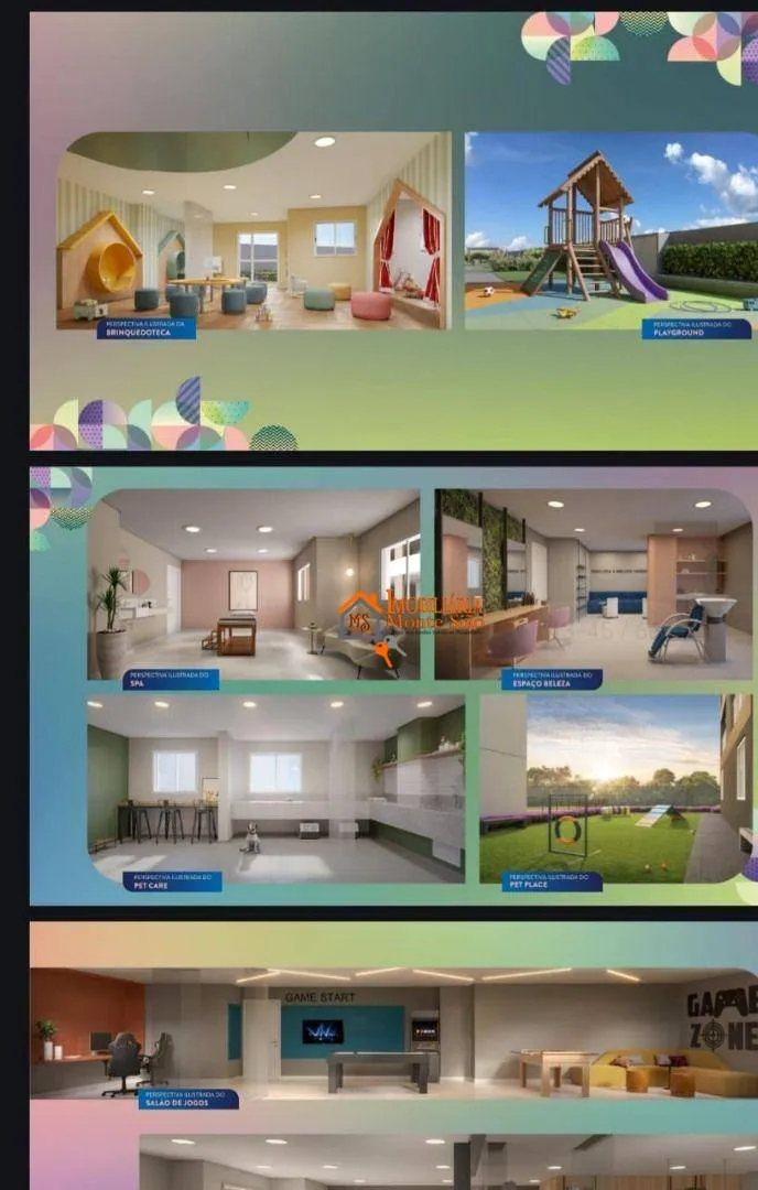 Imagem Apartamento com 2 dormitórios à venda, 43 m² por R$ 350.000,00 - Vila Augusta - Guarulhos/SP