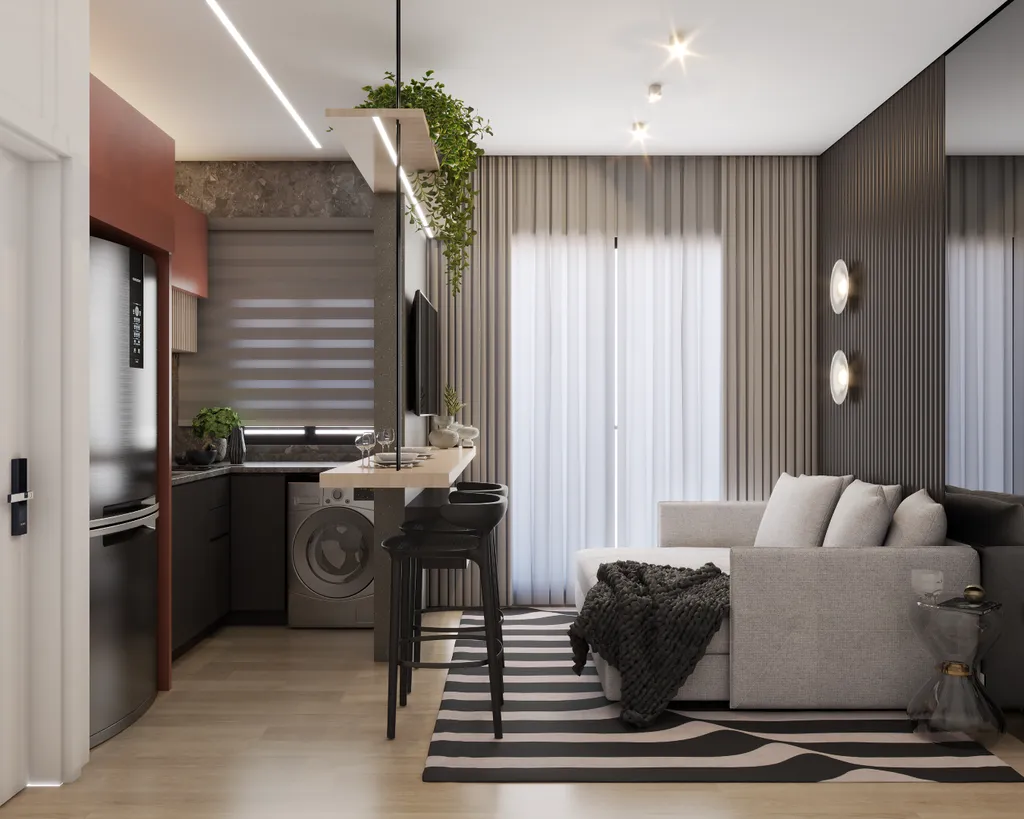 Imagem Apartamento à venda no Centro de Curitiba-PR: 1 quarto, 1 banheiro, 49,28 m² de área. Venha conferir!