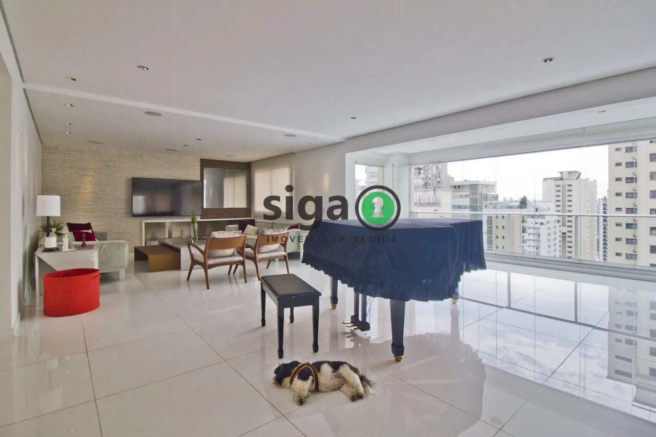 Imagem partamento De Luxo Mobiliado À Venda No Campo Belo | 442 m² | Andar Alto | 4 Suítes | 6 Vagas | Club