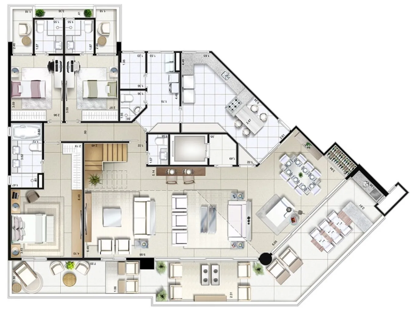 Imagem Apartamento com 4 quartos a venda em Centro de São Bernardo do Campo SP, apartamento 4 dormitórios em São Bernardo do Campo SP, apartamento construção
