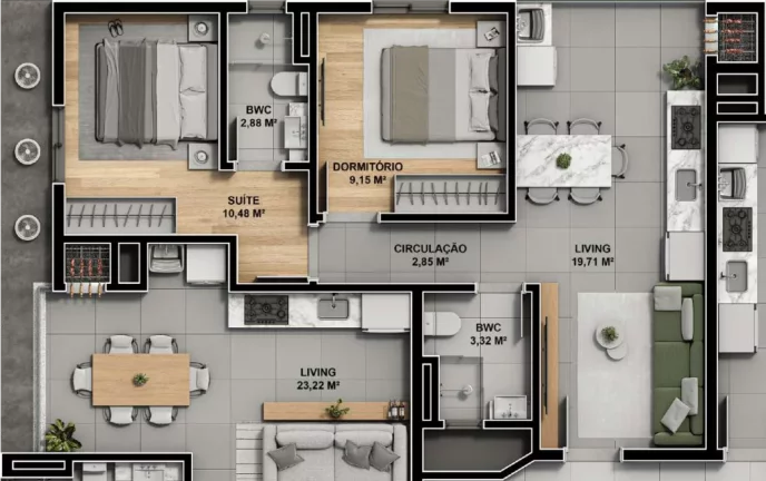 Imagem Wave Garden - Apartamento à venda no bairro Morretes - Itapema/SC