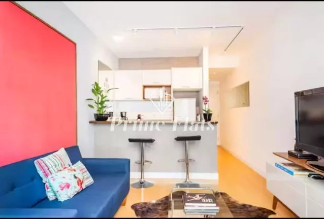 Imagem Flat disponível para locação no Condomínio Edifício Moema Loft, com 45m², 1 dormitório e 1 vaga de garagem