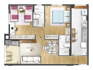 Imagem Residencial Contento Lorenzini, apartamento a venda em São Caetano SP, apartamento em São Caetano do Sul, apartamento 2 quartos em São Caetano do Sul