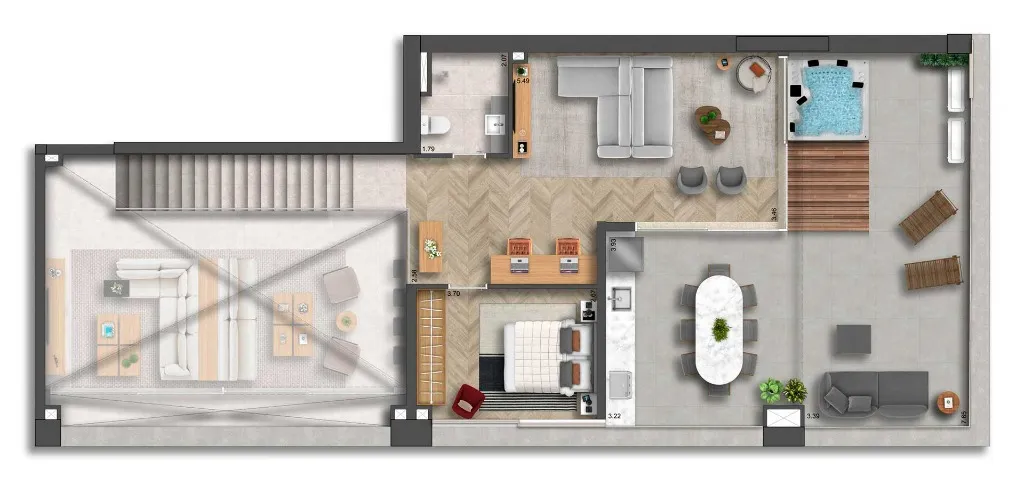 Imagem Cobertura duplex em Itaim Bibi São Paulo SP, apartment in São Paulo, Brazil, apartamento 2 quartos em São Paulo SP, comprar apartamento em obra em SP