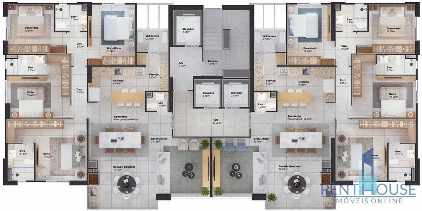 Imagem Apartamento Zona Central para Venda em Balneário Camboriú, CENTRO, 4 dormitórios, 2 suítes, 4 banheiros, 3 vagas