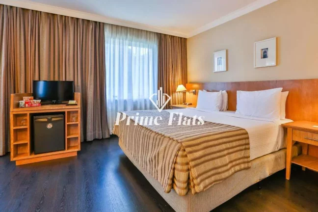 Imagem Flat disponível para venda no Park Inn by Radisson Berrini no Brooklin Novo, com 28m², 1 dormitório e 1 vaga de garagem