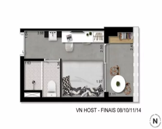 Imagem Apartamentos Studios pronto na região do Paraíso