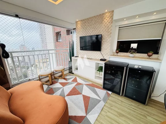 Imagem Apartamento alto padrão à venda porteira fechada com 3 dormitórios e Varanda Gourmet no Boqueirão de Santos/SP