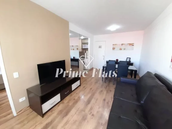 Foto do imóvel Flat disponível para locação no Saint James Residence, com 42m², 1 dormitório e 1 vaga em Rua Urussuí