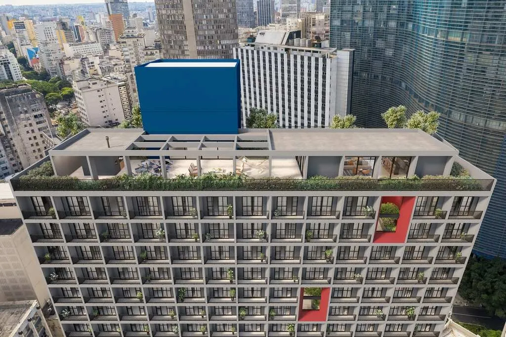 Imagem Apartamentos à venda no Centro de São Paulo com opção de 1 dormitório ou Studio, terraço, laze...