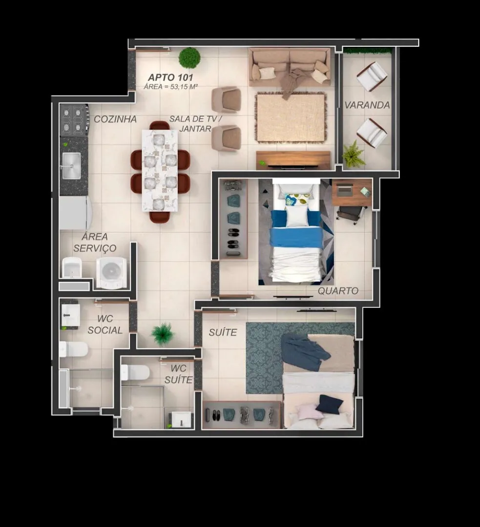 Imagem Loft moderno de 22 m² no Aeroclube, com lazer completo e fácil acesso às praias. Conforto, praticidade e ótima localização.