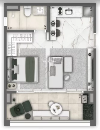 Imagem Decorado Novo Cyrela Vila Mariana - 36m², 1 Quarto, 1 Suíte, Lazer Completo, Próximo ao Metrô, Oportunidade Única em São Paulo!