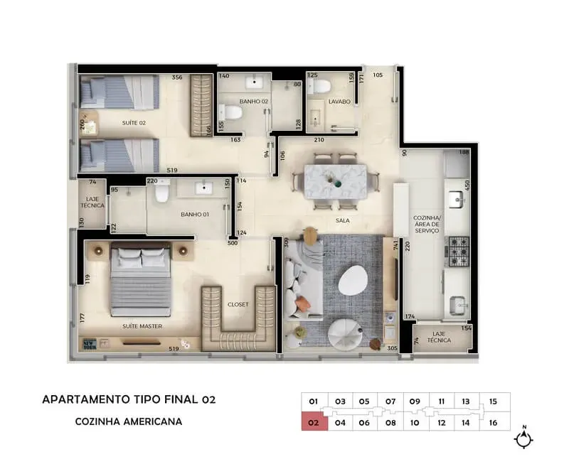 Imagem Apartamento com 2 Quartos à Venda, 62 m² em Setor Noroeste - Brasília