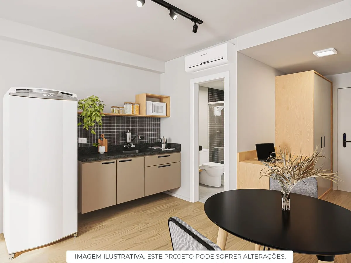 Imagem Apartamento com 1 Quarto para alugar, 28m² - Saúde