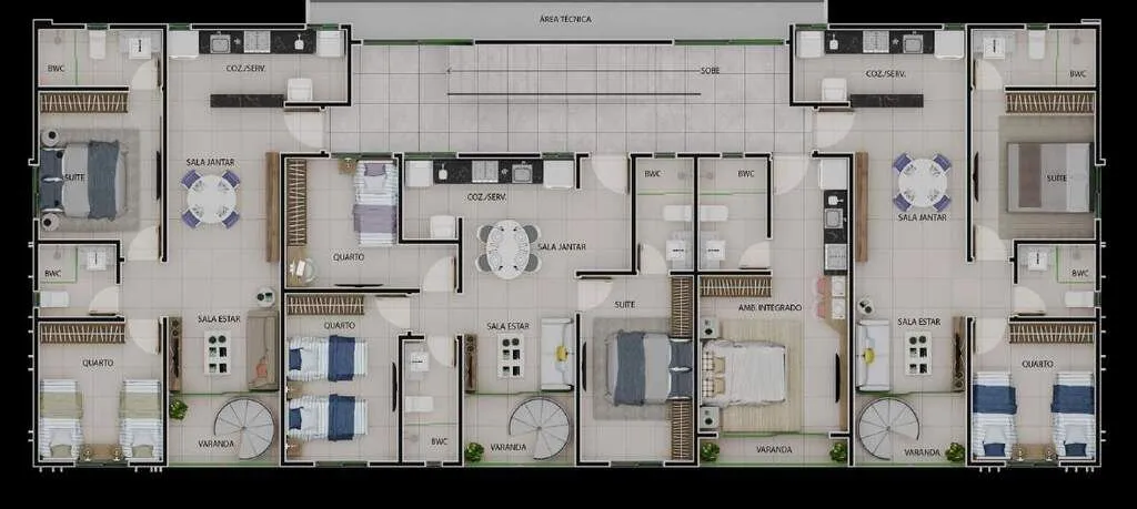 Imagem Loft novo no Aeroclube com 23m², vaga fixa, rooftop e alto potencial de valorização.