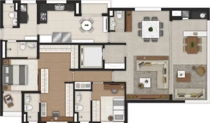 Imagem APARTAMENTO RESIDENCIAL em São Paulo - SP, Brooklin Paulista