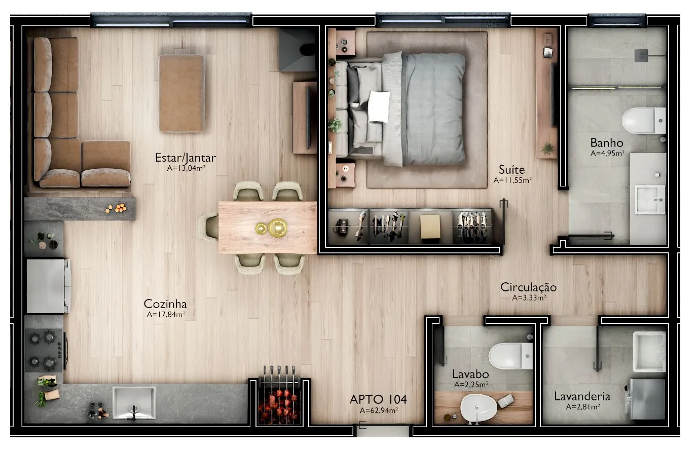 Imagem Apartamento à venda em Gramado, Mato Queimado, com 2 quartos, 81.8m2