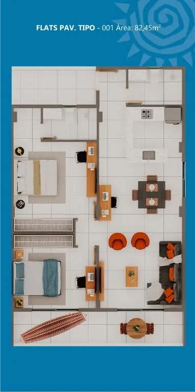 Imagem Flat com 1 dormitório à venda, 37 m² por R$ 225.999,00 - Jacumã - Conde/PB