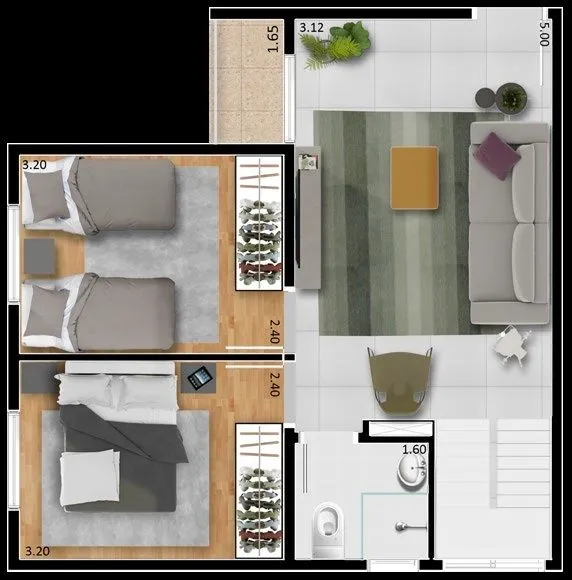 Imagem Apartamento Garden com 2 dormitórios à venda, 46 m² por R$ 350.000,00 - Jardim Centenário - Guarulhos/SP