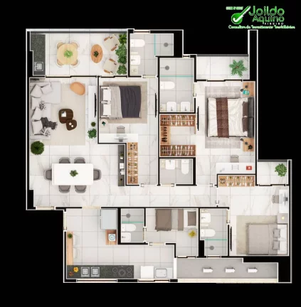 Imagem Apartamentos de 3 suítes, lavabo, 2 ou 3 vagas no melhor do Dionísio Torres