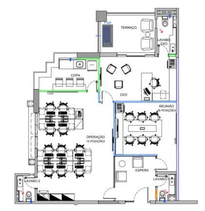 Imagem Conjunto mobiliado com 120m2 na Vila Olímpia.