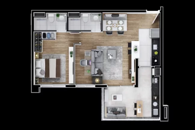 Imagem Apartamento à Venda No Paraíso Com 2 Dormitórios e 1 Vaga - Pr?(C)dio Pronto