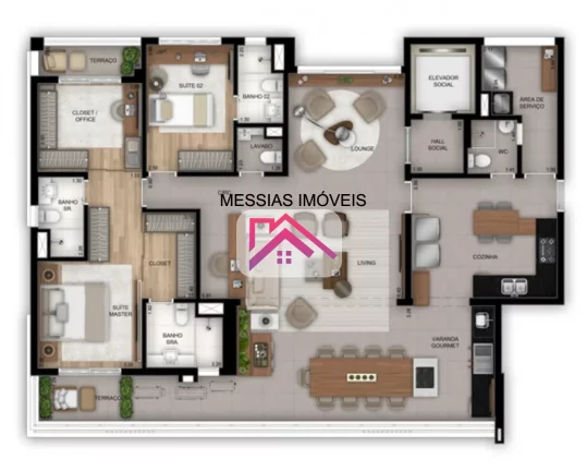 Imagem APARTAMENTOS DE 3 SUITES E 3 VAGAS DEMARCADAS - TRÍAD VILA NOVA CONCEICAO
