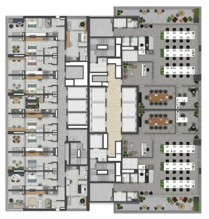 Imagem Metria: Conexão e Versatilidade no Eixo Platina. O Metria é ideal para quem busca integrar trabalh...