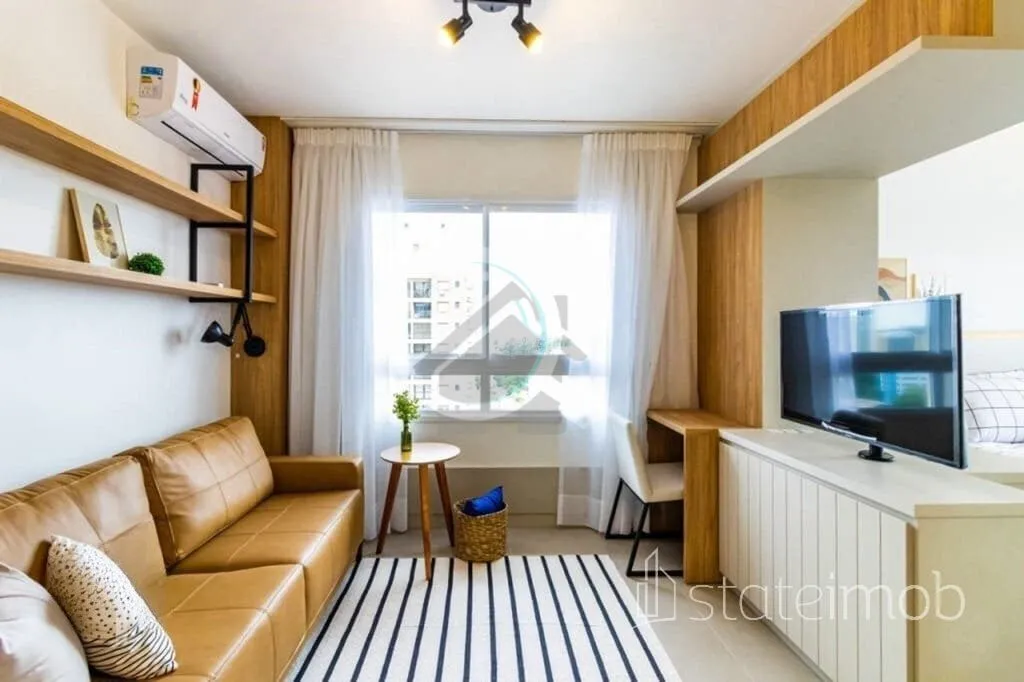 Imagem Apartamento mobiliado e pronto pra morar com 43 m², 1 dormitório e 1 vaga de garagem rotativa no b...