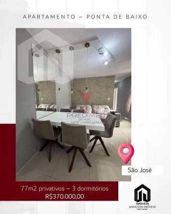 Imagem Apartamento 3 dorm à venda – Ponta de Baixo, São José sc Brasil