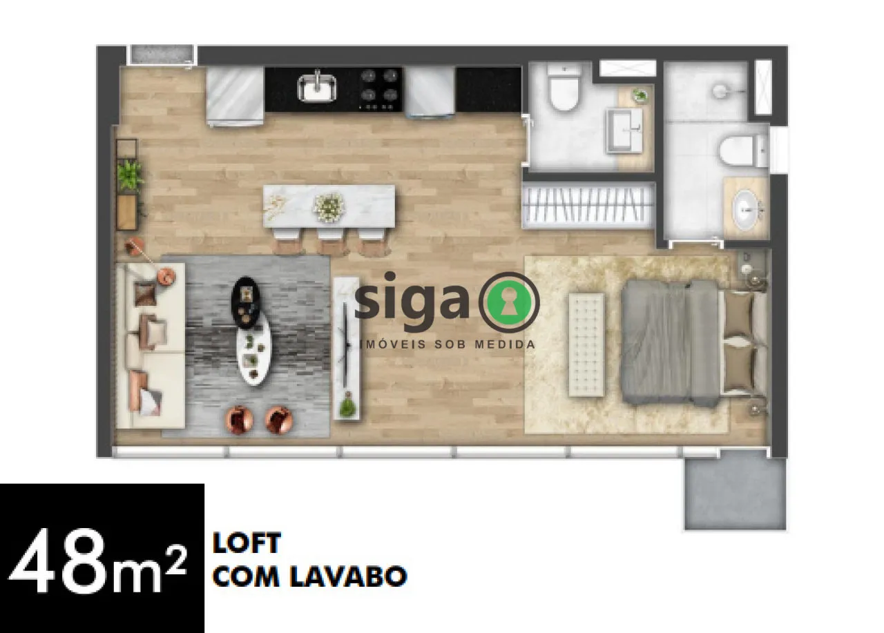 Imagem APARTAMENTO 1 qu LAZER COMPLETO BROOKLIN, INVESTIMENTO NA CHUCRI ZAIDAN