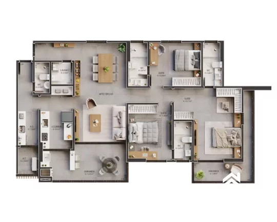 Imagem Apartamento 3 suítes na planta no Renato Gonçalves - Barreiras-BA