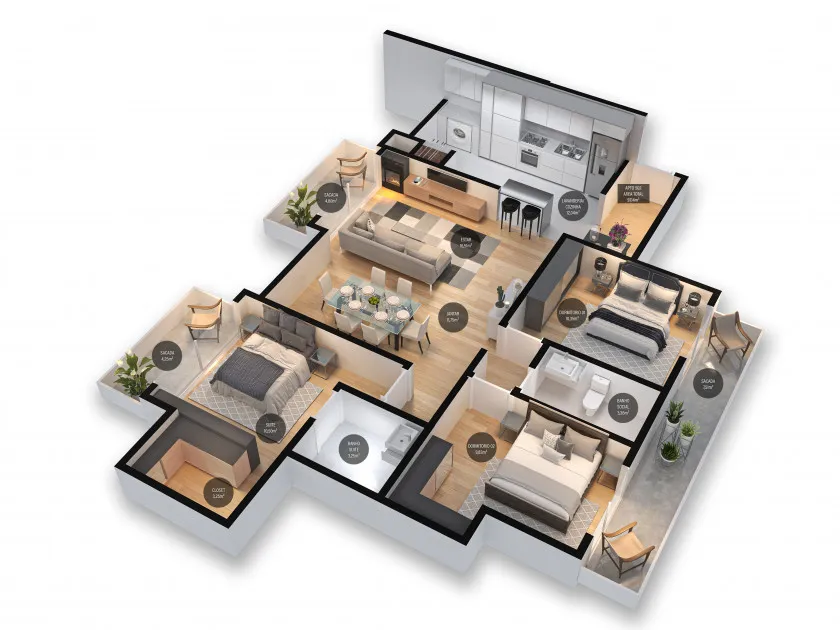 Imagem Apartamento à venda em Canela, Centro , com 2 quartos, 79.63m2