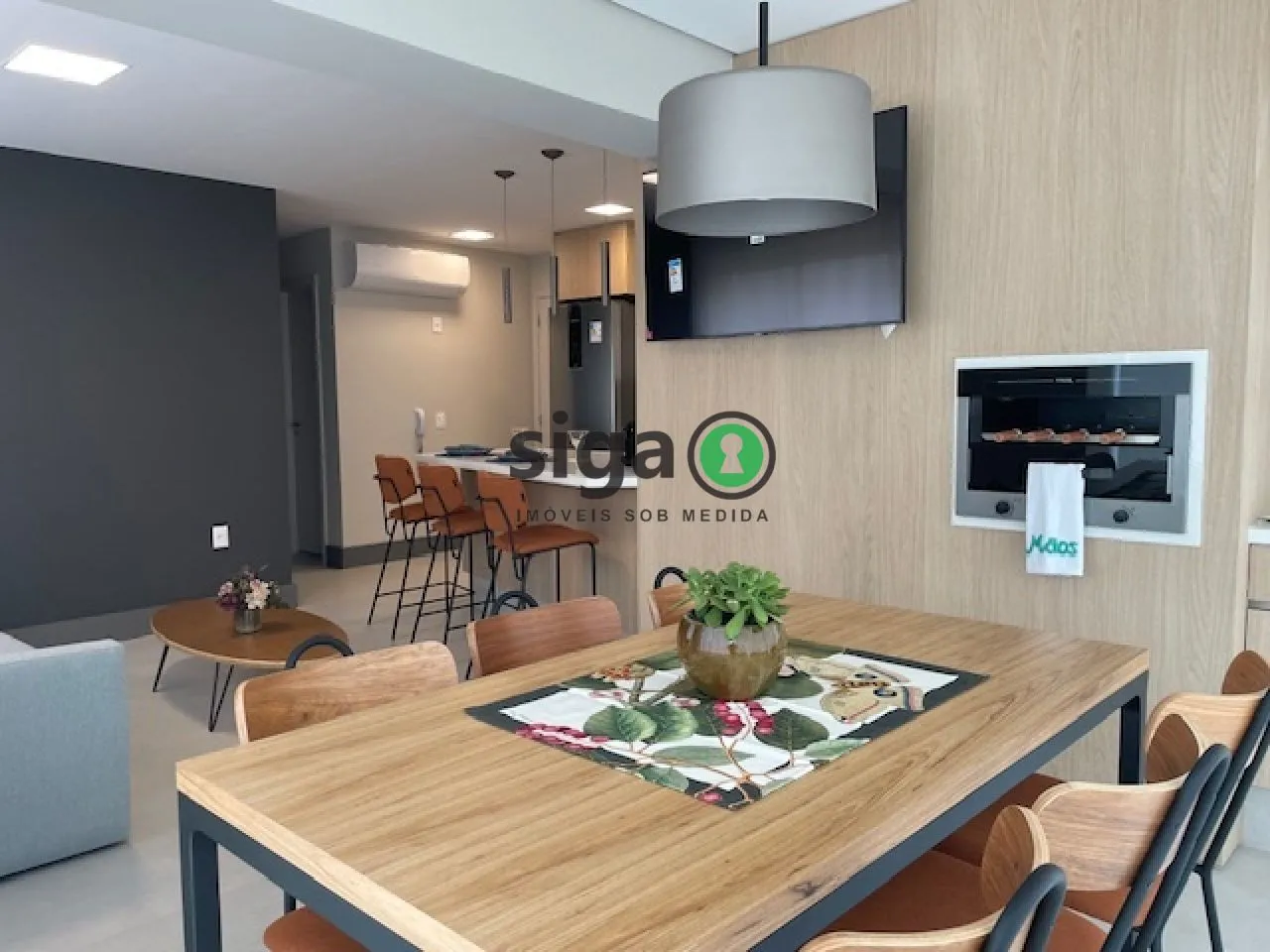 Imagem Apartamento mobiliado para VENDA com 2 dorms, sendo 1 suite, 1 vg com vista eterna para o Jd Europa