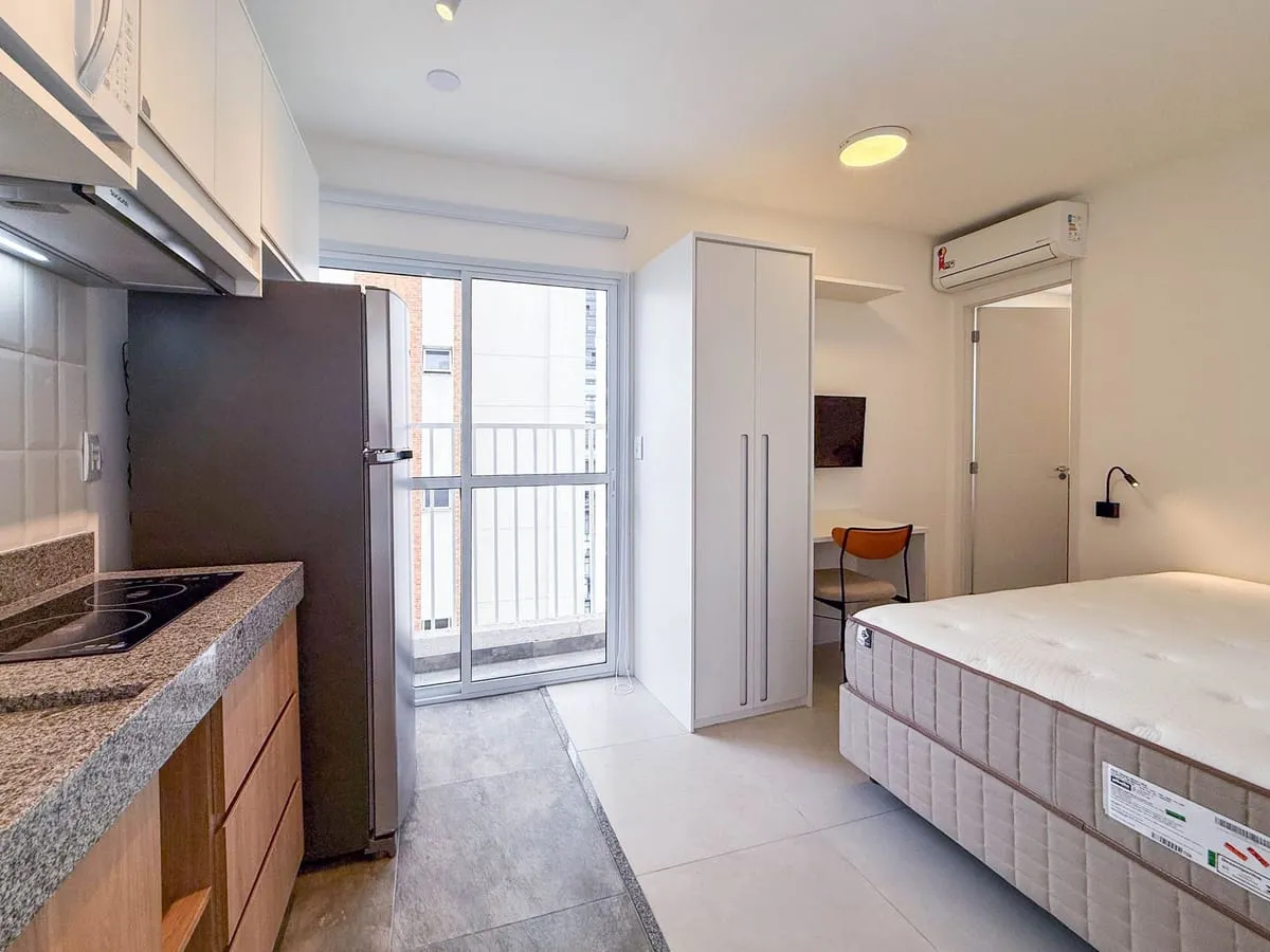 Imagem Apartamento com 1 Quarto para alugar, 18m² - Pinheiros