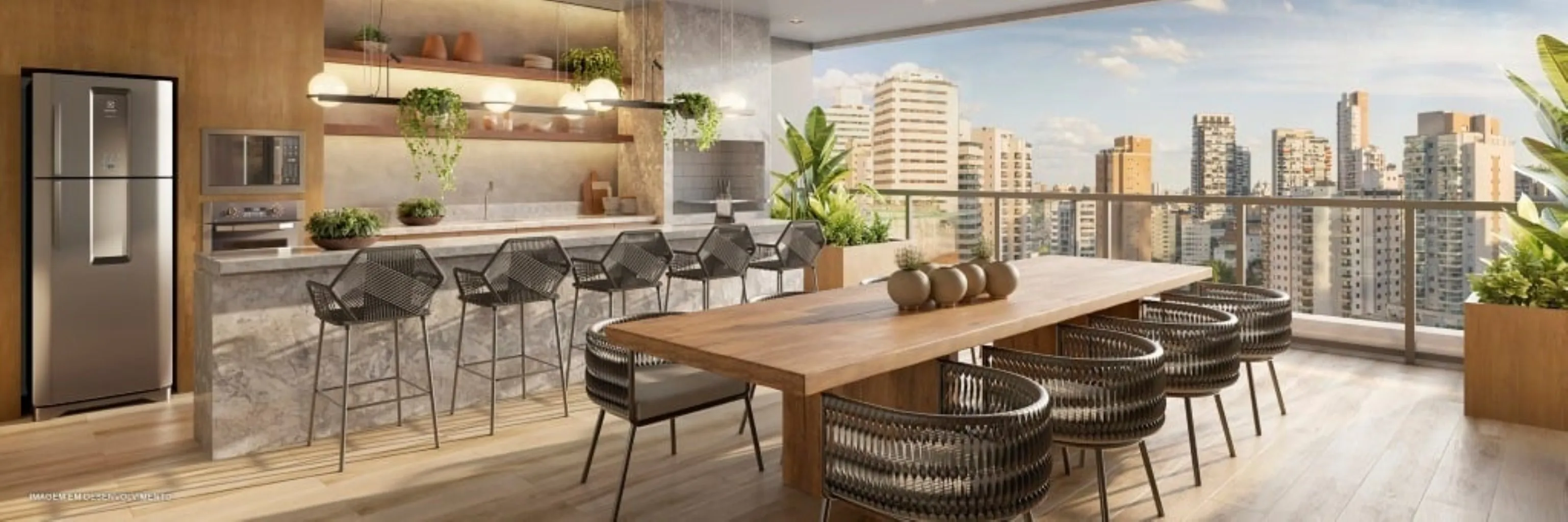 Imagem Luxuoso apartamento de 3 suítes com 217m² na Aclimação, São Paulo-SP 3 vagas, 4 banheiros Condomínio Reffugio 359
