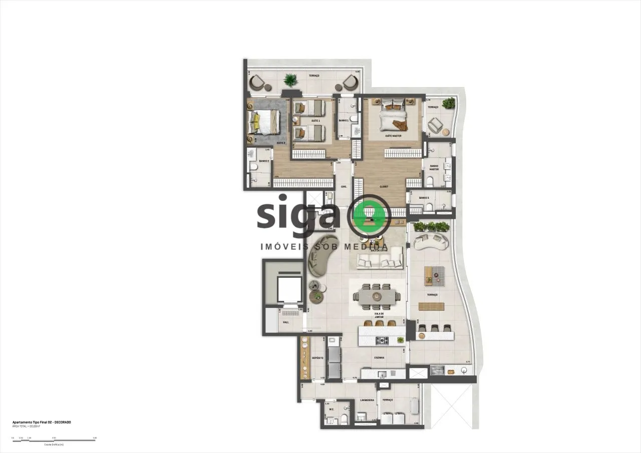 Imagem Apartamento para venda no Jardim das Perdizes 04 suítes, São Paulo - SP