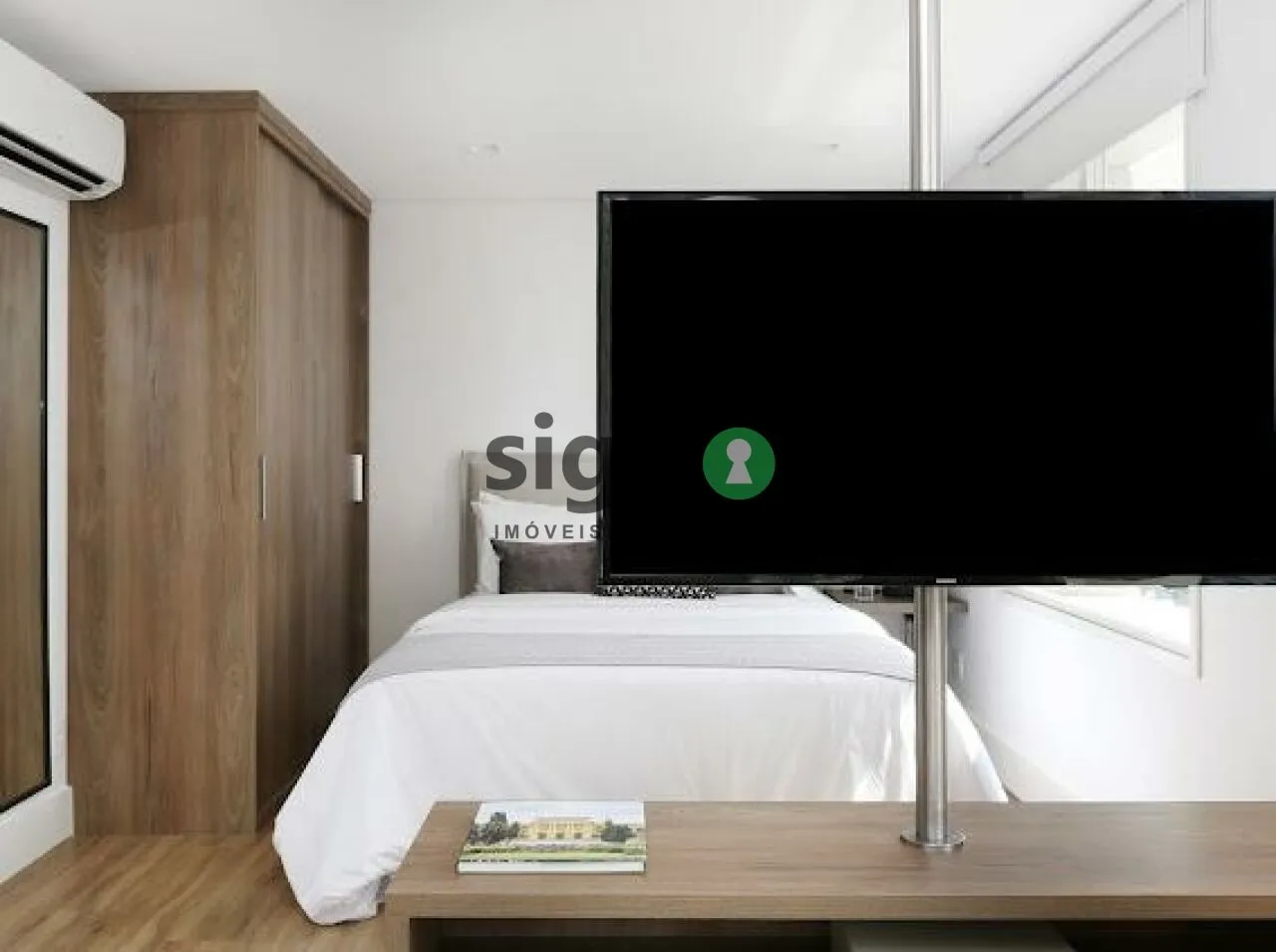 Imagem Studio com 64m², no Brooklin, com 1 quarto, 2 banheiros e 1 vaga, Mobiliado para Venda