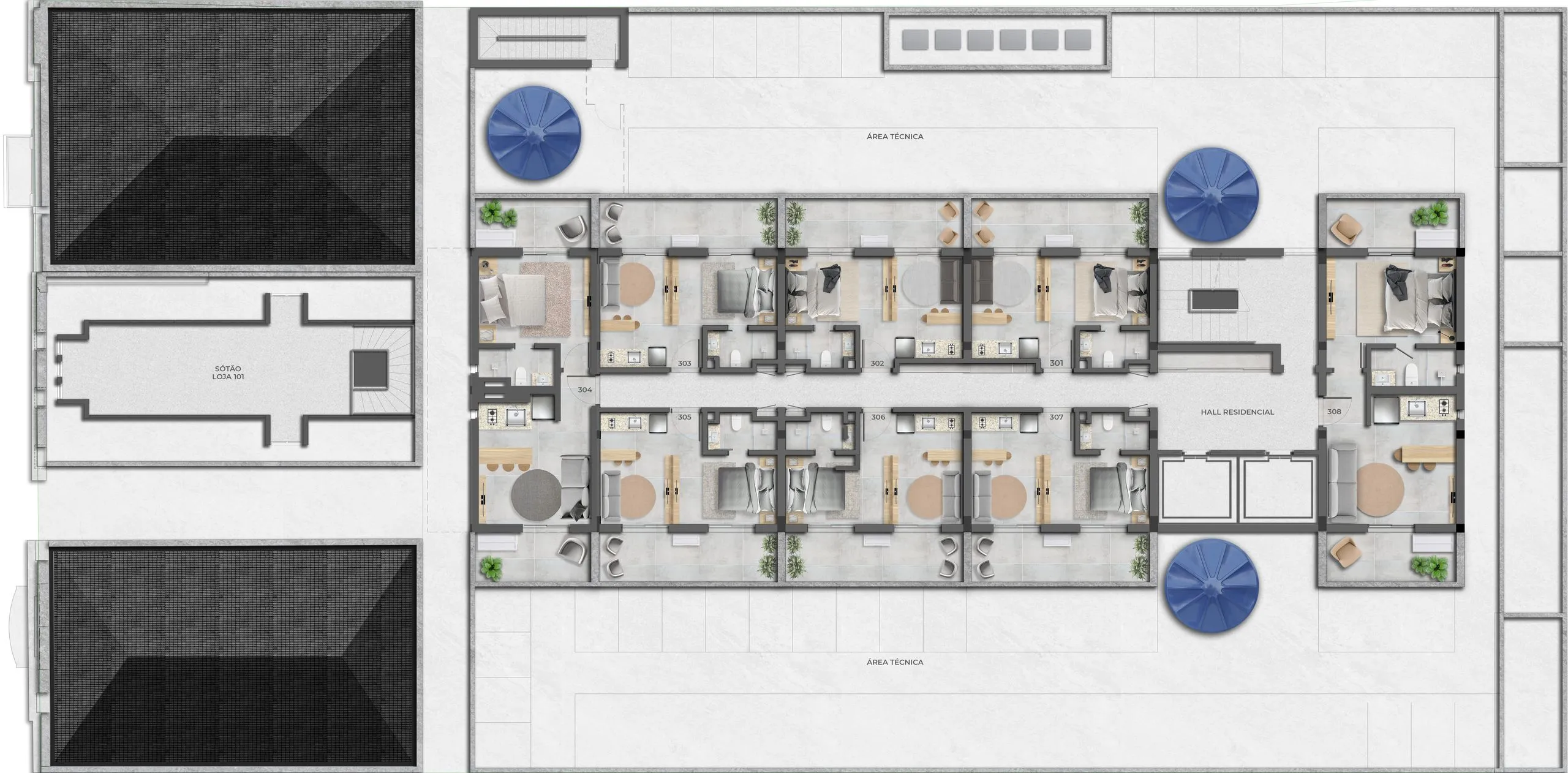 Imagem Apartamento Garden à venda em Porto Alegre, Independência, com 1 quarto, 57.69m2